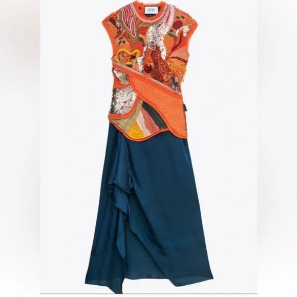 ZARA BEADED DRESS LIMITED EDITION - Picture 10 of 11